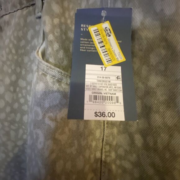 Universal Thread Women's Ultra-High Rise Maxi Denim Skirt Light Leopard 17 - Picture 5 of 7